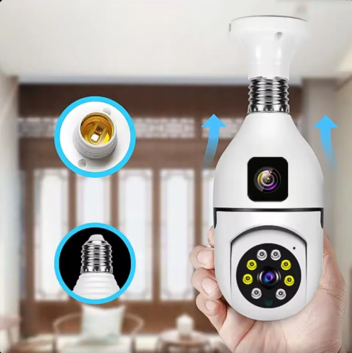 Cámara Bombillo WiFi 360° - Vigilancia Inteligente