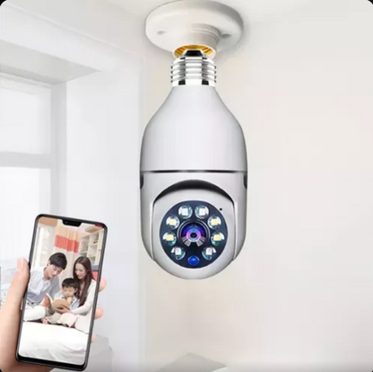 Cámara Bombillo WiFi 360° - Vigilancia Inteligente