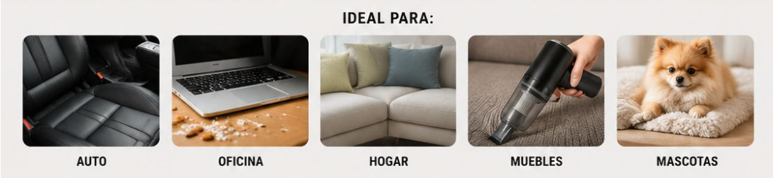 Aspiradora Portátil - usos