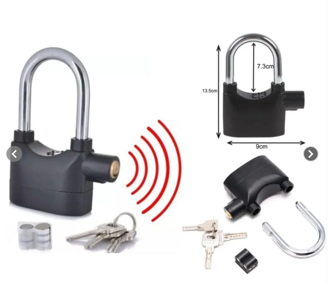 Candado con alarma - dimensiones