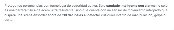 Candado con alarma - instalado