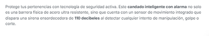 Candado con alarma - instalado
