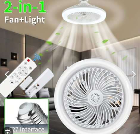 Ventilador con lámpara LED - vista superior